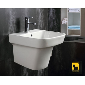 Chậu lavabo liền khối vuông treo tường Navier NV-421