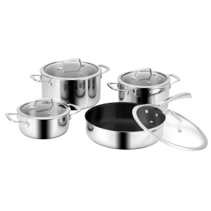 Bộ Nồi 3 Đáy Inox  Chính Hãng  Eurosun MC1801-Luxury