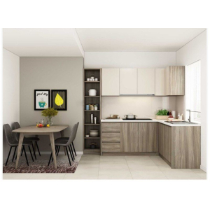 Tủ Bếp Gỗ Công Nghiệp Phủ Melamine Kết Hợp Laminate Hiện Đại NV-5142