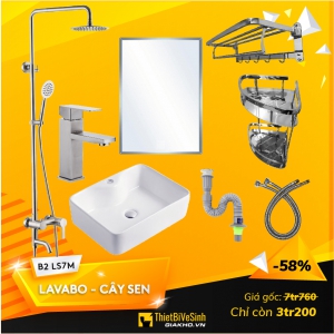 Combo Chậu Lavabo 7 Món Tiêu Chuẩn - B2 LS7M