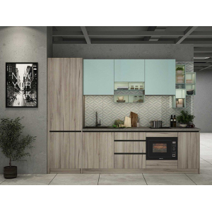 Tủ Bếp Gỗ Công Nghiệp Vân Gỗ Phủ Melamin Cao Cấp NV-5159 Tủ Bếp Gỗ Công Nghiệp Vân Gỗ Phủ Melamin Cao Cấp NV-5159