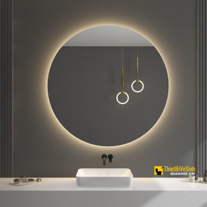 Gương Phòng Tắm Hình Tròn LED Vàng 60X60 Navier NV-165