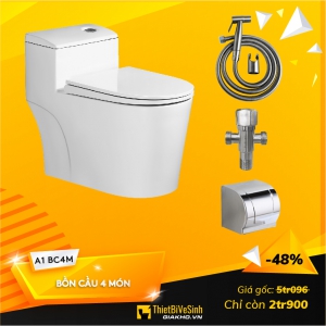 Combo Bồn Cầu 1004 4 Món Luxury - A1 BC4M