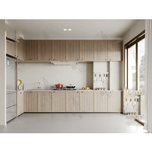 Tủ Bếp Chữ L Chất Liệu PVC Phủ Melamine Cao Cấp Navier NV-5173