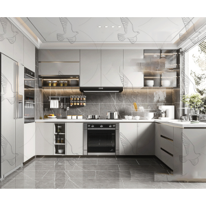 Tủ Bếp Chữ U Chất Liệu PVC Phủ PETG Cao Cấp Navier NV-5185