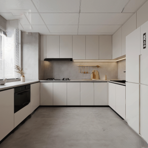 Tủ Bếp Chữ U Chất Liệu PVC Phủ PETG Cao Cấp Navier NV-5193