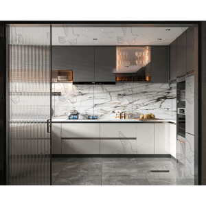 Tủ Bếp Chữ L Chất Liệu PVC Phủ PETG Cao Cấp Navier NV-5176