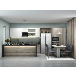 Tủ Bếp Gỗ Công Nghiệp Melamine Sang Trọng Hiện Đại NV-5137