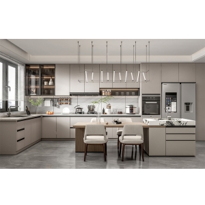 Tủ Bếp Chữ L Chất Liệu PVC Phủ PETG Cao Cấp Navier NV-5164