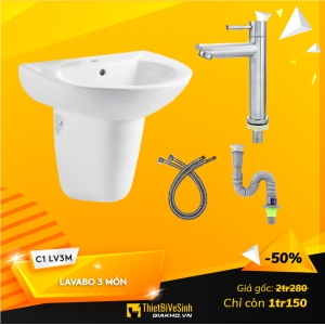 ComBo Chậu Lavabo 404 3 Món Tiết Kiệm - C1 LVT3M