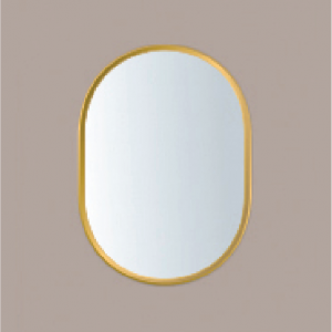 Gương tròn khung viền thép sơn tĩnh điện vàng NV-208V