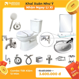 Combo Thiết Bị Vệ Sinh Tiết Kiệm 12 Món Cao Cấp KX 12M TK 04