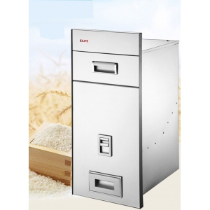 Thùng đựng gạo mặt gương cường lực màu bạc Eulife TG20-S