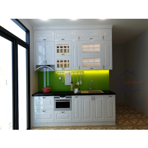 Tủ Bếp Sồi Nga Sơn Trắng Sang Trọng NV-5077