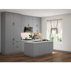 Tủ Bếp Gỗ Công Nghiệp Phủ Laminate Màu Xám Sang Trọng NV-5156 Tủ Bếp Gỗ Công Nghiệp Phủ Laminate Màu Xám Sang Trọng NV-5156