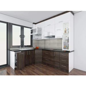 Tủ Bếp Gỗ Chống Ẩm Phủ Laminate Sang Trọng NV-5080