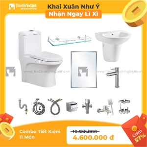 Combo Thiết Bị Vệ Sinh Tiết Kiệm 11 Món Cao Cấp KX 11M TK 02