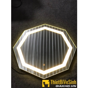 Gương bát giác đèn led cảm ứng đường kính 60cm Navier nv-148a