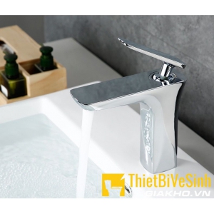 Vòi lavabo nóng lạnh đồng thau mạ Crom Navier NV-30068