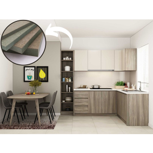 Tủ bếp 2 tầng gỗ công nghiệp phủ Melamine cao cấp NV-5039