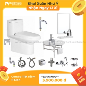Combo Thiết Bị Vệ Sinh Tiết Kiệm 11 Món Cao Cấp KX 10M TK 05